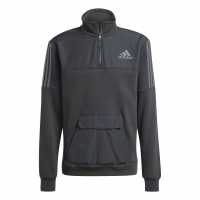 Adidas Мъжко Спортно Горнище Quarter Zip Tech Track Jacket Mens Черно 