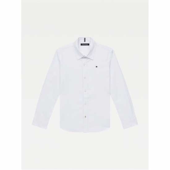 Tommy Hilfiger Solid Stretch Poplin Shirt L/s Бяло 