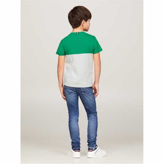 Tommy Hilfiger Colour Block Tee Juniors Олимпийско зелено Kids