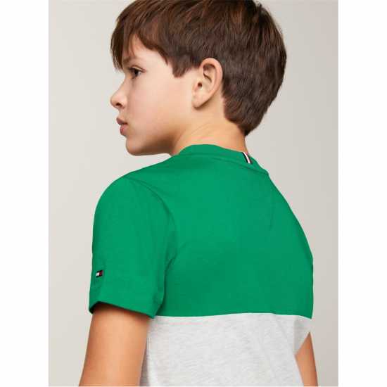 Tommy Hilfiger Colour Block Tee Juniors Олимпийско зелено Kids