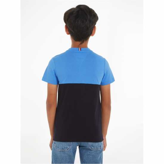 Tommy Hilfiger Colour Block Tee Juniors Сино заклинание Kids