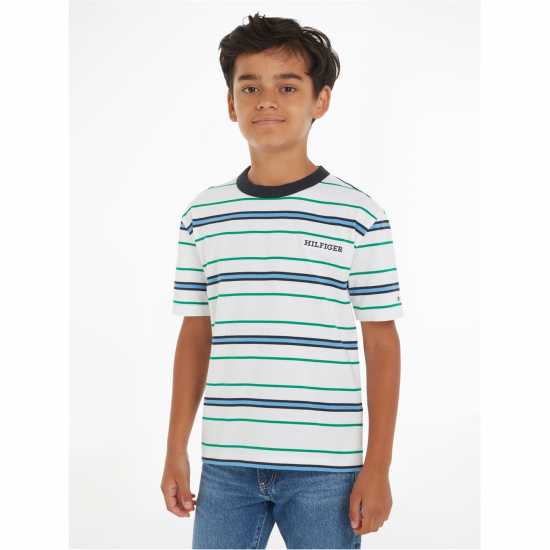 Tommy Hilfiger Mono Stripe Tee Juniors  