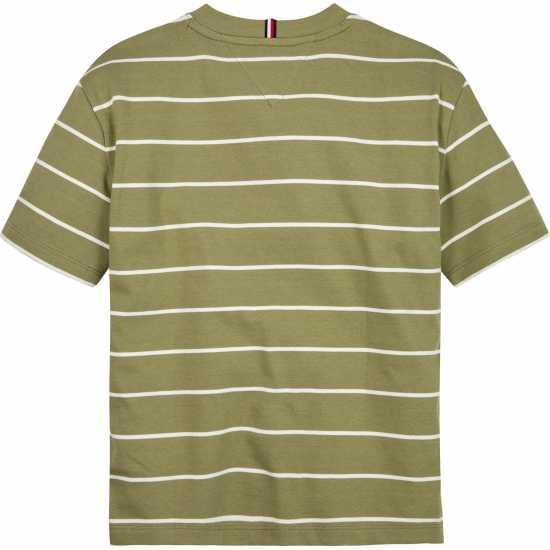 Tommy Hilfiger Tommy Stripe Tee Jn42 Олива/Бяло Kids