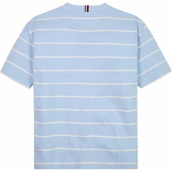 Tommy Hilfiger Tommy Stripe Tee Jn42 Синьо/Бяло Kids