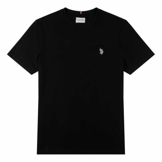 Us Polo Assn Тениска Dhm T Shirt Sn00 Черно/Бяло Мъжки ризи