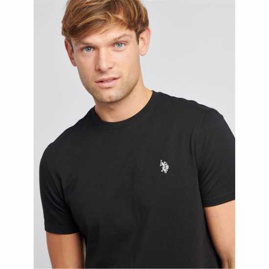 Us Polo Assn Тениска Dhm T Shirt Sn00 Черно/Бяло Мъжки ризи