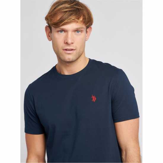 Us Polo Assn Тениска Dhm T Shirt Sn00 Морска синьо/червено Мъжки ризи