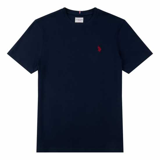 Us Polo Assn Тениска Dhm T Shirt Sn00 Морска синьо/червено Мъжки ризи