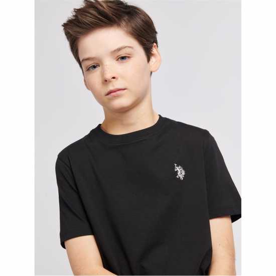 Us Polo Assn Dhm Tshirt  Jn00 Черно Детски тениски и фланелки