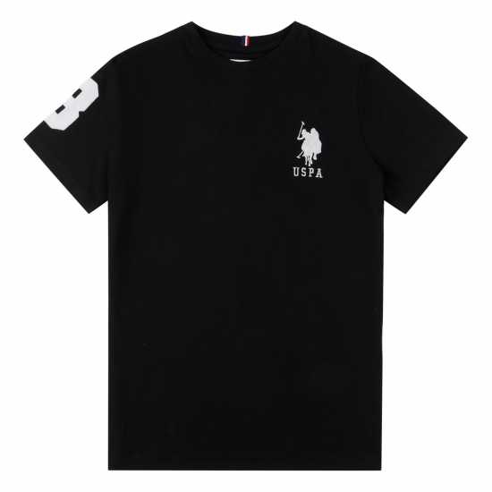 Us Polo Assn Plyr 3 Tshirt Jn00 Черно Детски тениски и фланелки