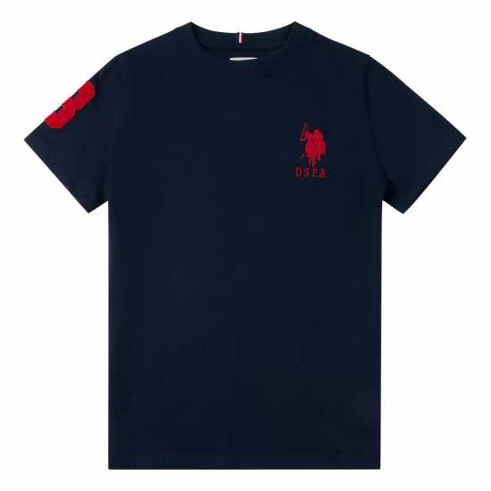 Us Polo Assn Plyr 3 Tshirt Jn00 Морска синьо/червено Детски тениски и фланелки