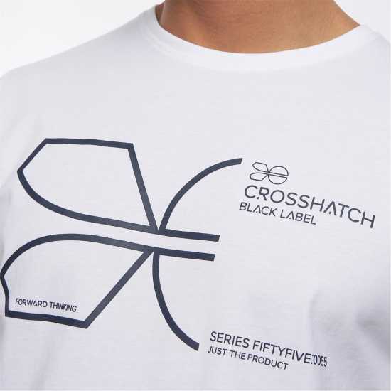 Crosshatch Cutups T Sn99 Бяло Мъжки ризи