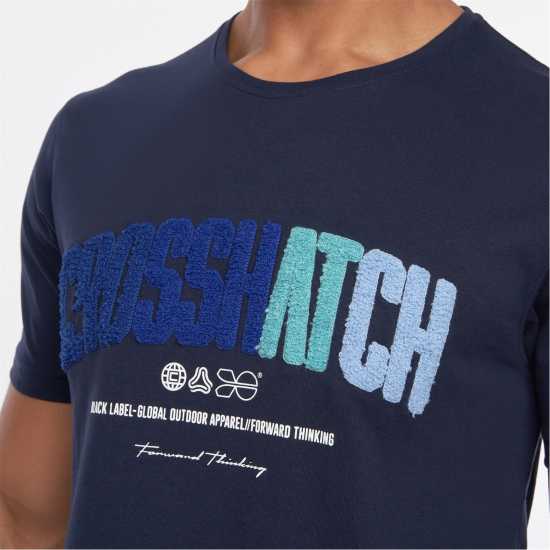 Crosshatch Flocked T Sn99 Морска синьо Мъжки ризи