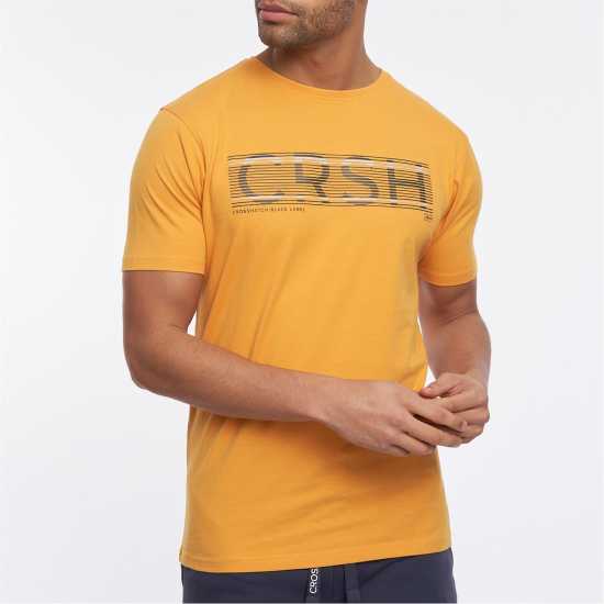 Crosshatch Goldsbury T Sn99 Жълто Мъжки ризи