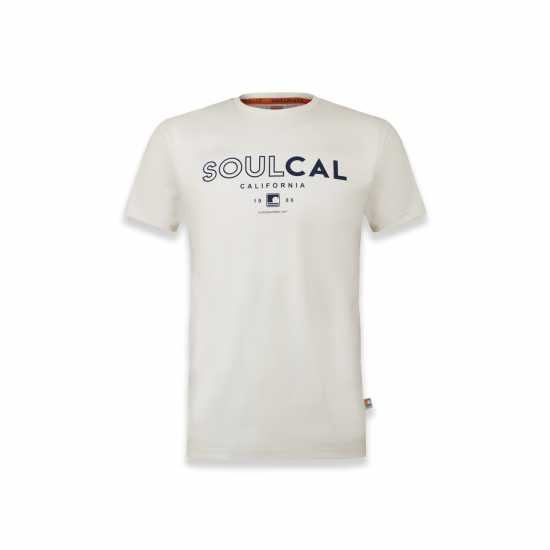 Soulcal Graphic T-Shirt Оф бяло Мъжки ризи