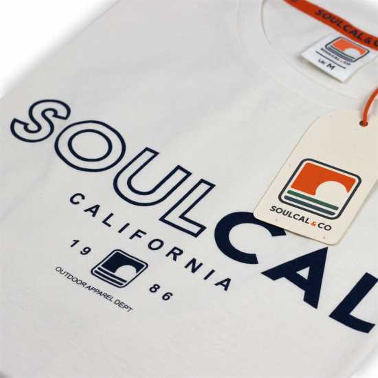 Soulcal Graphic T-Shirt Оф бяло Мъжки ризи