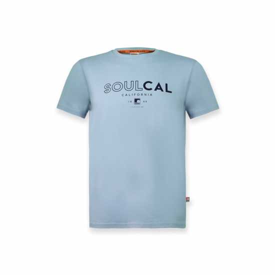 Soulcal Graphic T-Shirt Ясно Небе Мъжки ризи