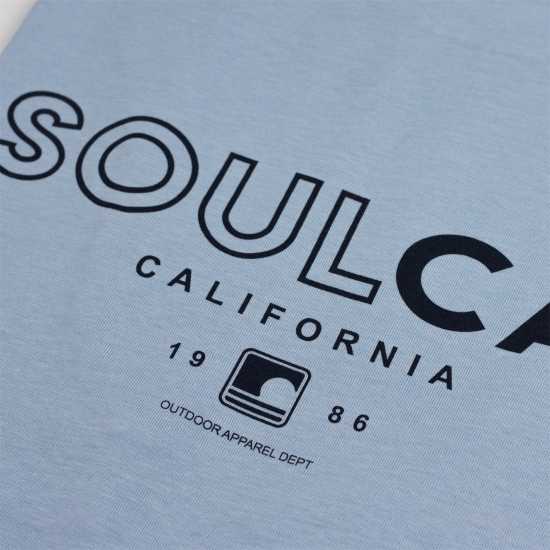 Soulcal Graphic T-Shirt Ясно Небе Мъжки ризи