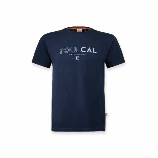 Soulcal Graphic T-Shirt Синя Дреха Мъжки ризи