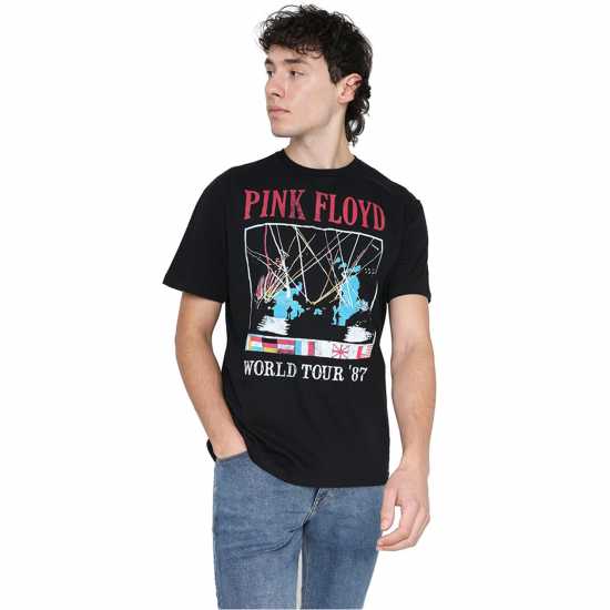 Pink Floyd Tour T-Shirt Черно Мъжки ризи