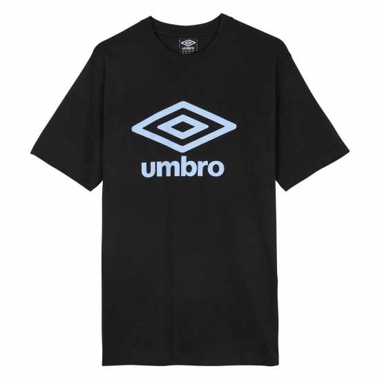 Umbro Тениска С Лого Core Logo Tee Sn99 Черно/Алюр Мъжко облекло за едри хора