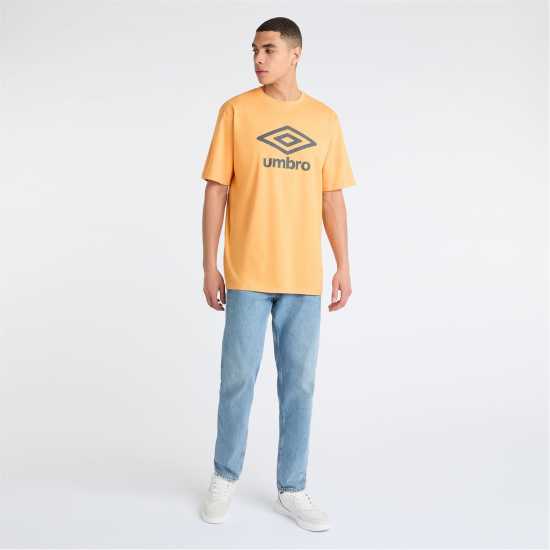 Umbro Тениска С Лого Core Logo Tee Sn99 Оранжево/Синьо Мъжко облекло за едри хора