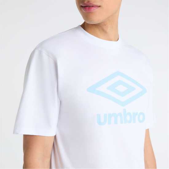 Umbro Тениска С Лого Core Logo Tee Sn99 Бяло/Алюр 