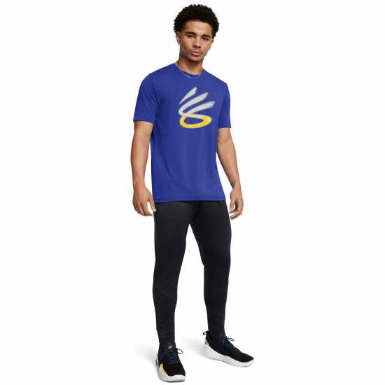 Under Armour Мъжка Риза Curry Logo Trend T-Shirt Mens Синьо/Бяло/Жълто 