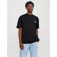 Jack And Jones Back Graphic Short Sleeve T-Shirt Черно Мъжки ризи