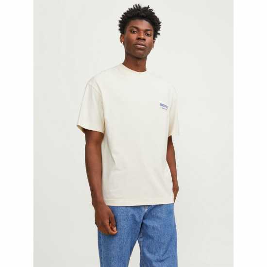 Jack And Jones Back Graphic Short Sleeve T-Shirt Бутербродно масло 