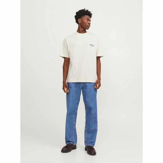 Jack And Jones Back Graphic Short Sleeve T-Shirt Бутербродно масло 