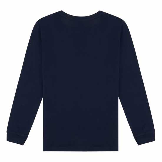 Тениска Момчета Jack Wills Long Sleeve Tee Junior Boys Нави блейзър Детски тениски и фланелки