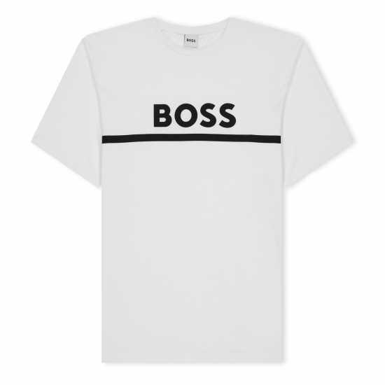 Boss Large Logo T-Shirt Junior Boys Бяло 10P 