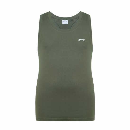 Slazenger Мъжки Спортен Потник Muscle Vest Mens Khaki Мъжко облекло за едри хора