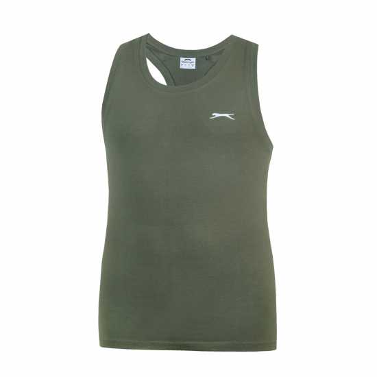 Slazenger Мъжки Спортен Потник Muscle Vest Mens Khaki Мъжко облекло за едри хора