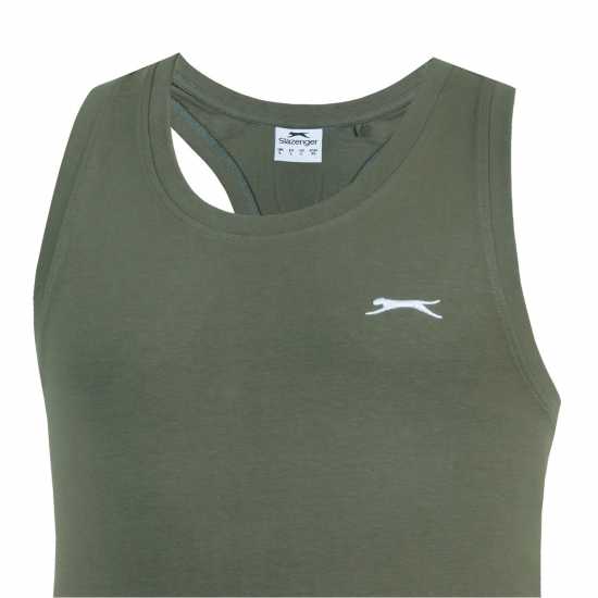 Slazenger Мъжки Спортен Потник Muscle Vest Mens Khaki Мъжко облекло за едри хора