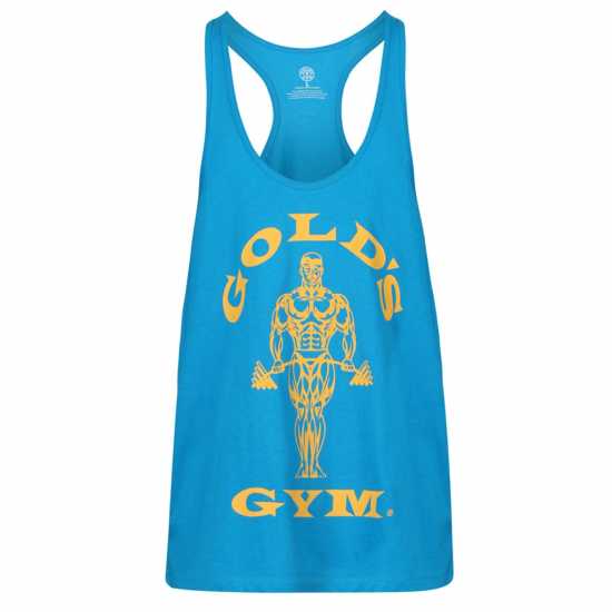 Golds Gym Muscle Joe Premium Stringer Vest Turq Мъжко облекло за едри хора