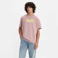 Levis Varsity Circle T-Shirt Персиков плакат Tshirts under 20