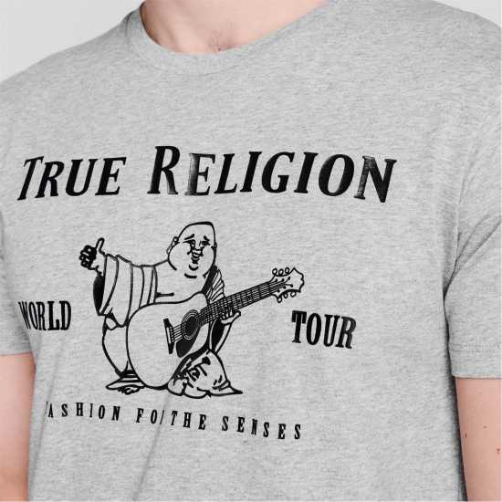 True Religion Тениска Buddha T Shirt Сиво Tshirts under 20