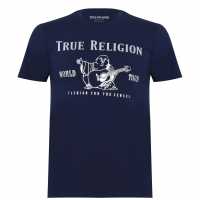 True Religion Тениска Buddha T Shirt Морско синьо/сребро Tshirts under 20