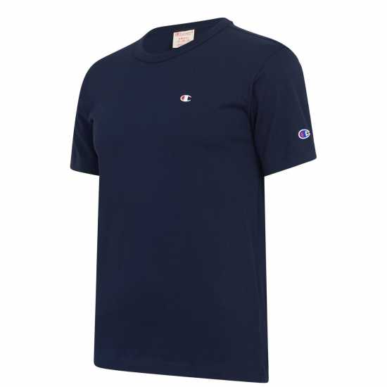 Тениска Champion Reverse Weave Small Logo T Shirt Нави BS501 Мъжки ризи