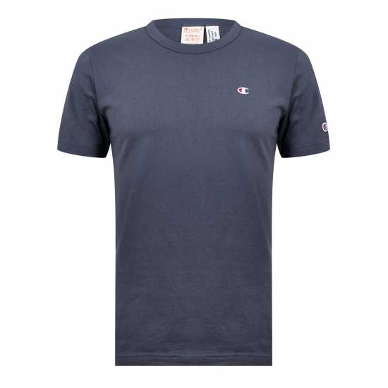 Тениска Champion Reverse Weave Small Logo T Shirt Морска синьо Мъжки ризи