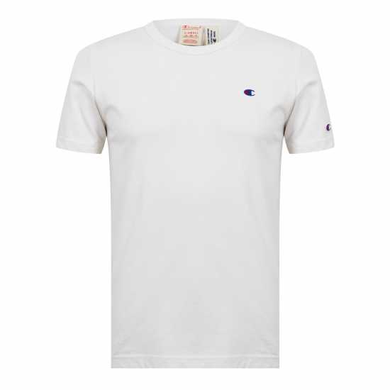 Тениска Champion Reverse Weave Small Logo T Shirt Оф бяло Мъжки ризи