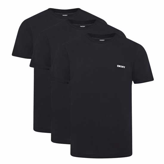 Dkny Мъжка Риза 3 Pack Short Sleeve T-Shirt Mens Black 