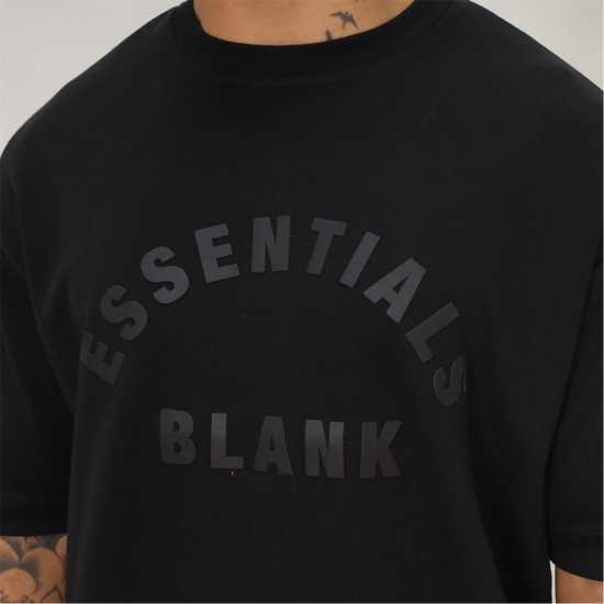 Blank Essentials Arch Hd Print T-Shirt Черно Мъжки ризи