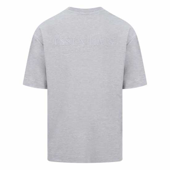 Blank Essentials Tonal Puff Print T-Shirt Сиво марле Мъжки ризи