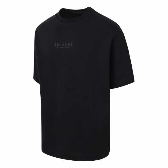 Blank Essentials Tonal Puff Print T-Shirt Черно Мъжки ризи