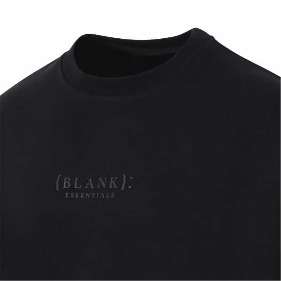 Blank Essentials Tonal Puff Print T-Shirt Черно Мъжки ризи