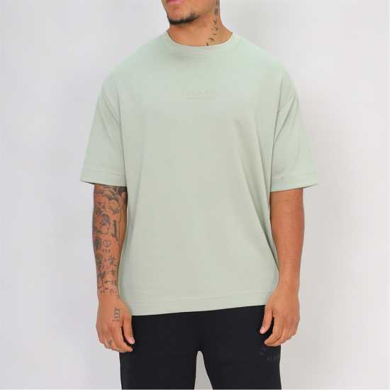 Blank Essentials Tonal Puff Print T-Shirt Шафран Мъжки ризи