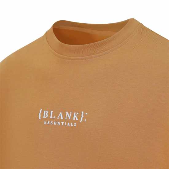 Blank Essentials Contrast Puff Print T-Shirt Вълна Мъжки ризи